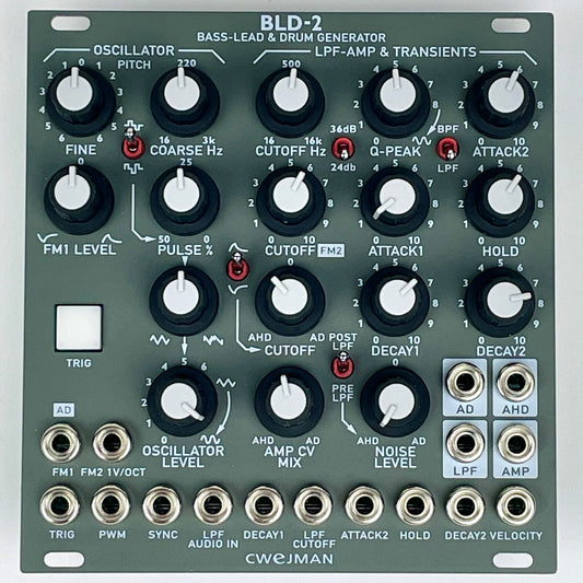 Cwejman BLD-2 Bass-Lead & Drum Generator, Grey